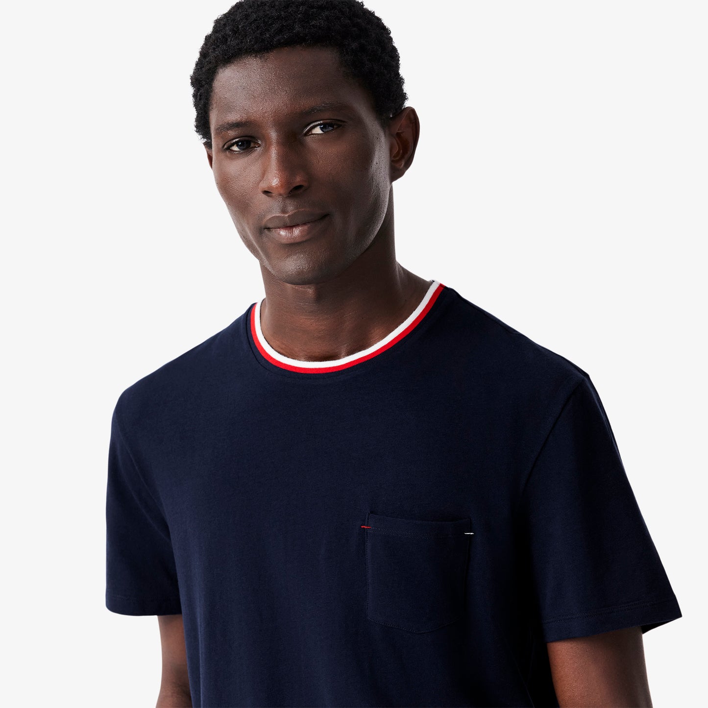 Contrast Neck Pyjama Top - TH1726
