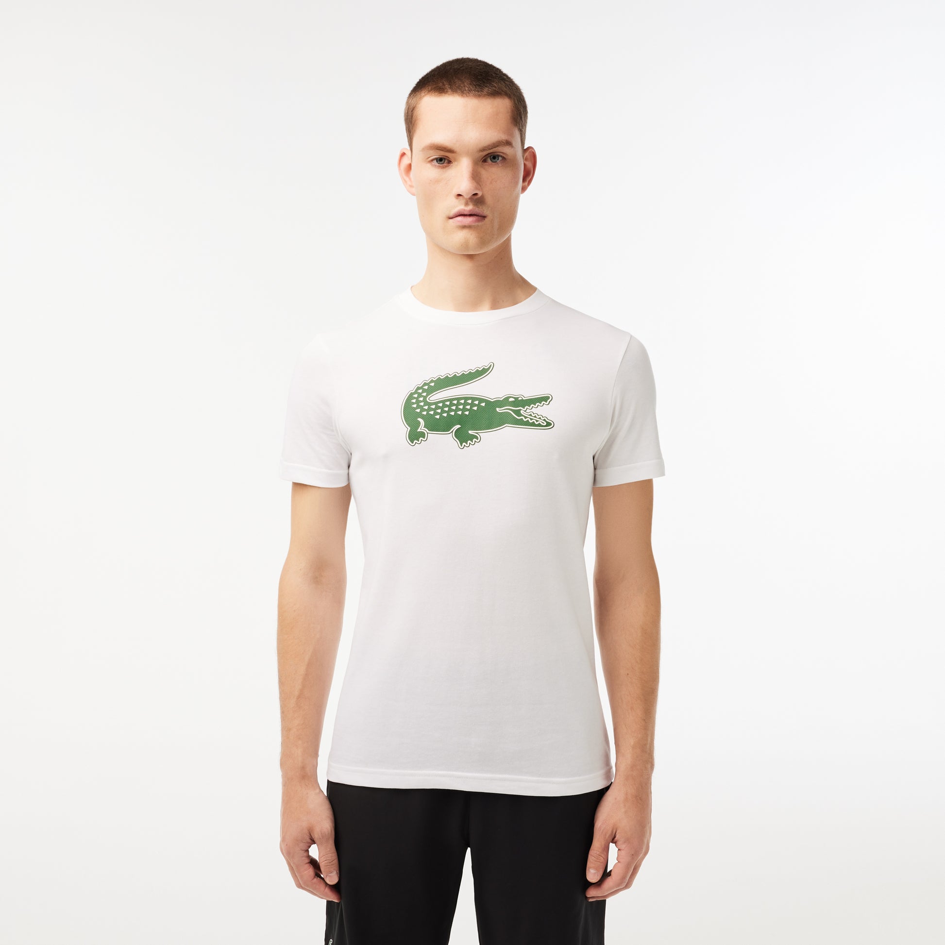 Men's Lacoste SPORT 3D Print Crocodile Breathable Jersey T-shirt