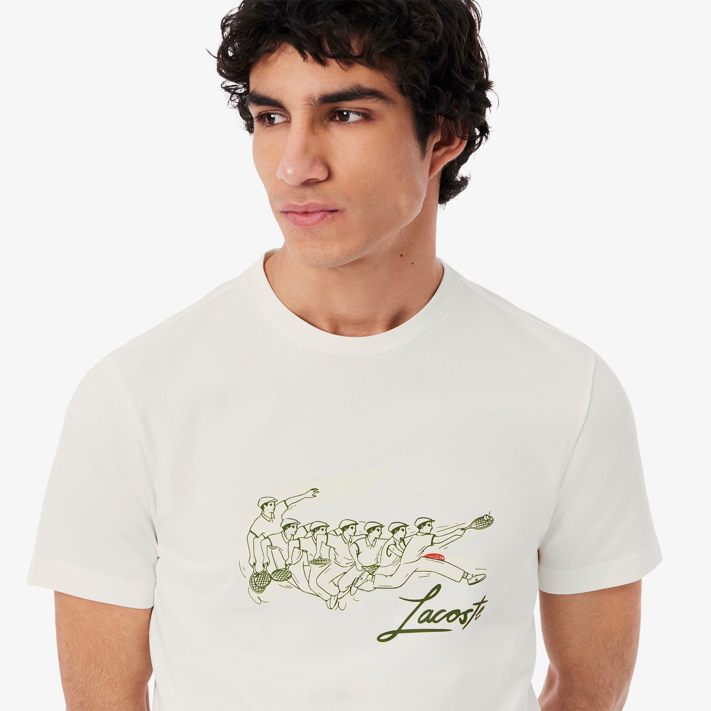 René Lacoste Print Tennis Heritage T-shirt - TH2102