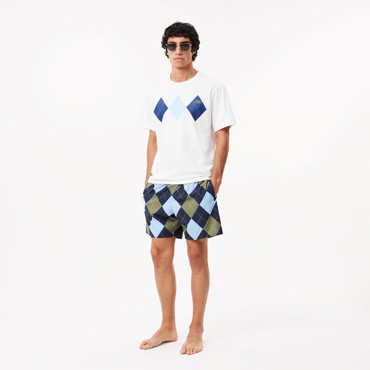 Heavy Cotton Argyle Print T-shirt - TH2810