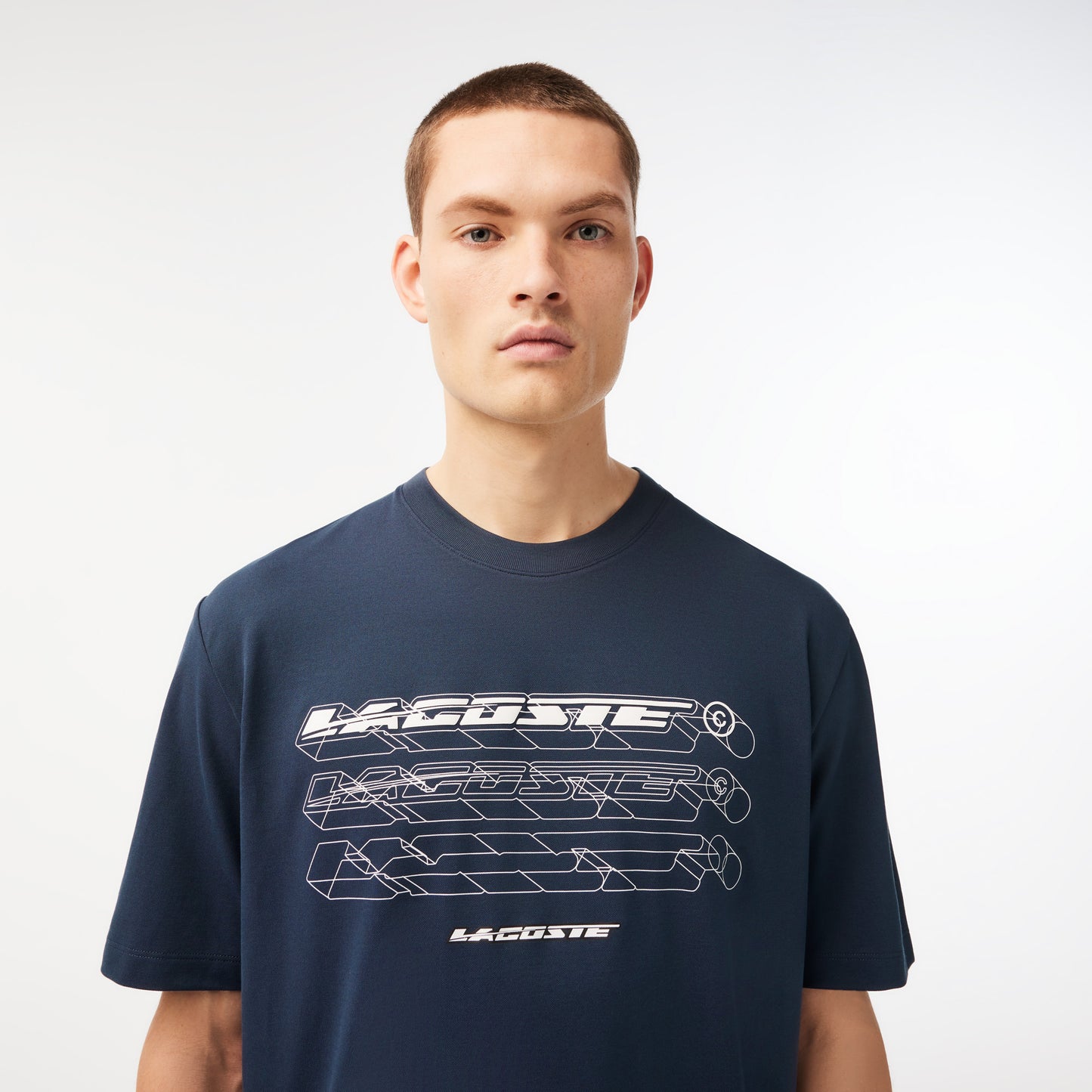 Mens Lacoste Loose Fit Organic Cotton Pique T-shirt