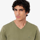 Lightweight Cotton Pima V Neck T-shirt-TH6710