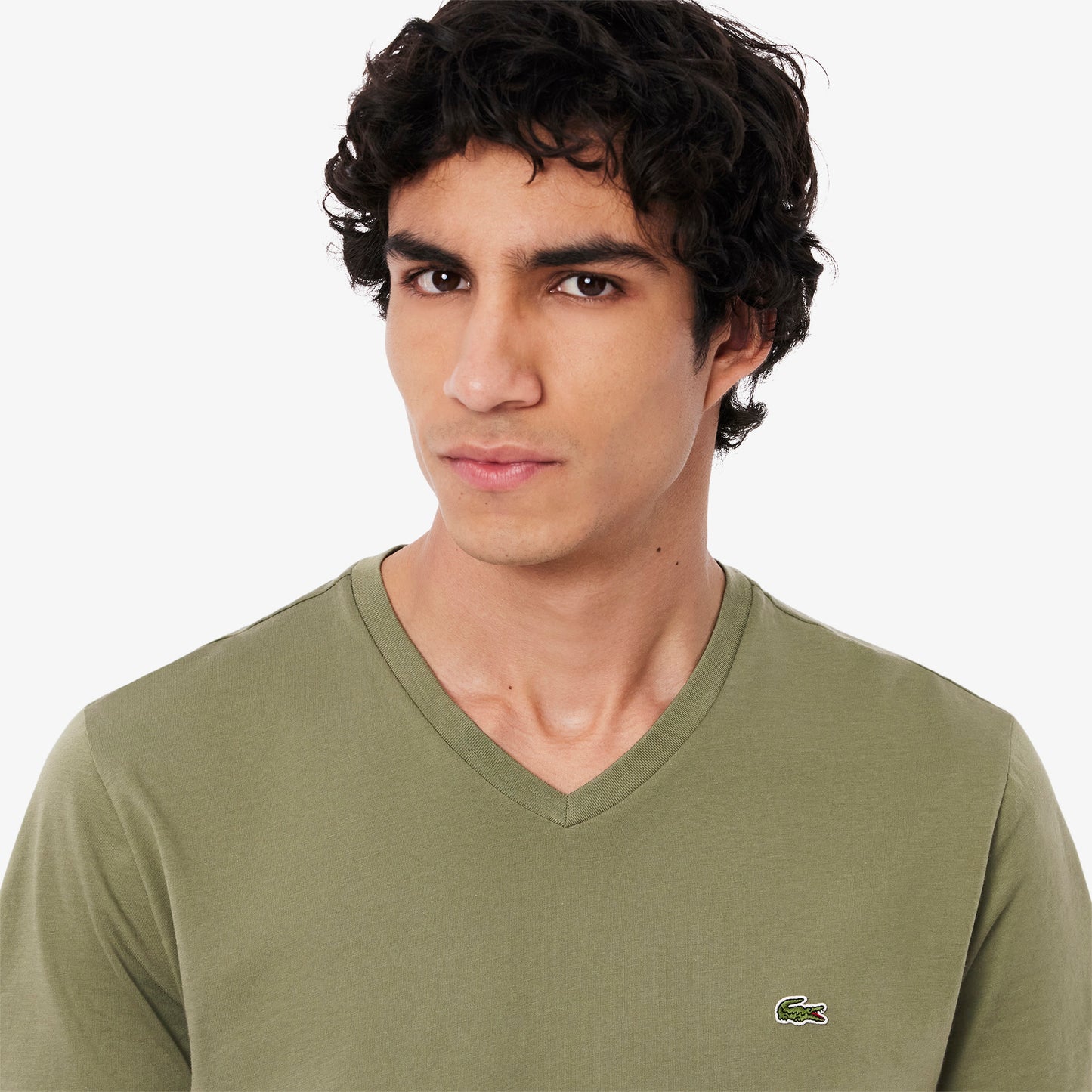 Lightweight Cotton Pima V Neck T-shirt-TH6710