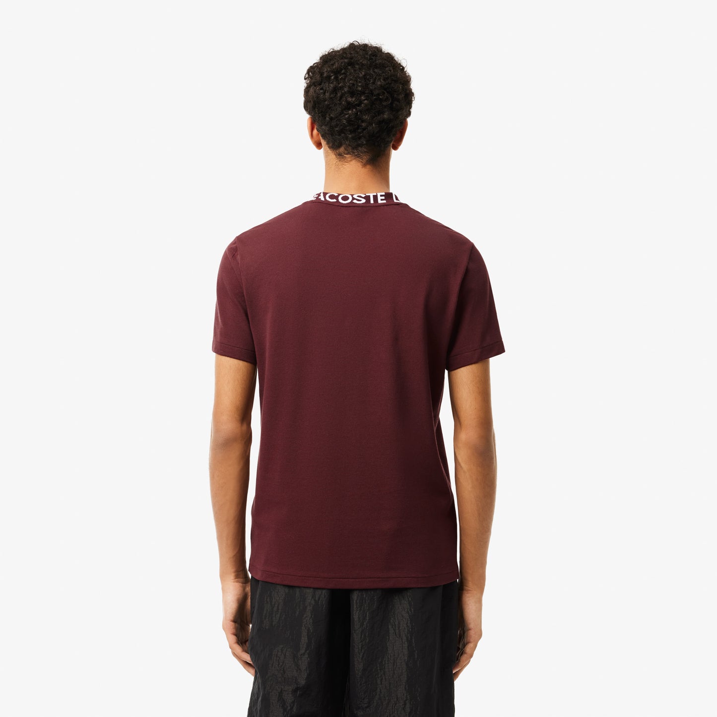 Lightweight Piqué Jacquard Neck T-shirt - TH7488