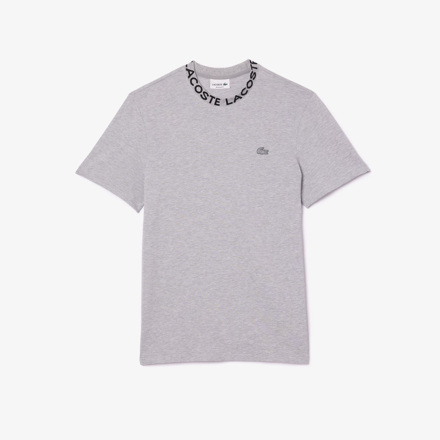 Lightweight Piqué Jacquard Neck T-shirt