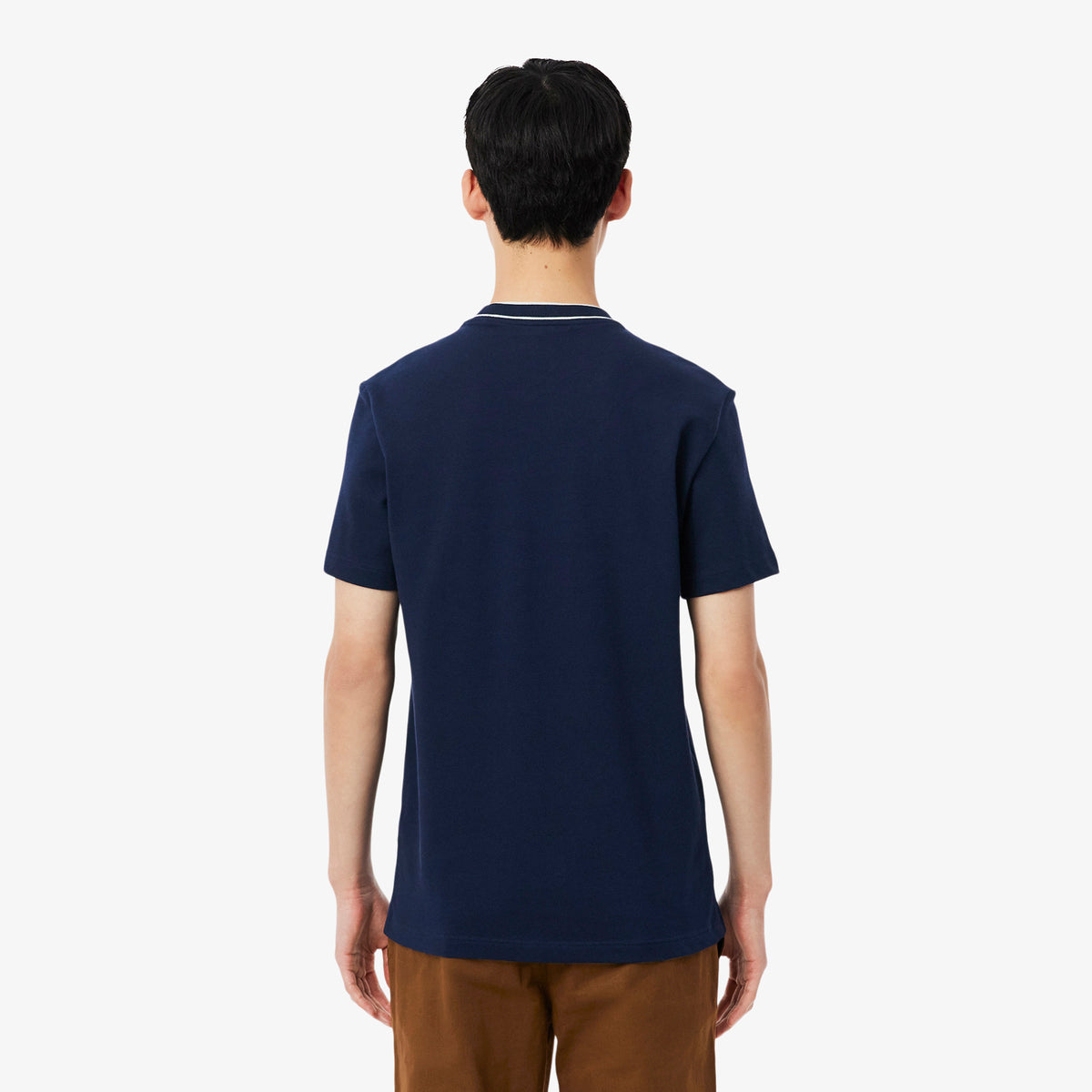 Stretch Piqué Stripe Collar T-shirt-TH8174