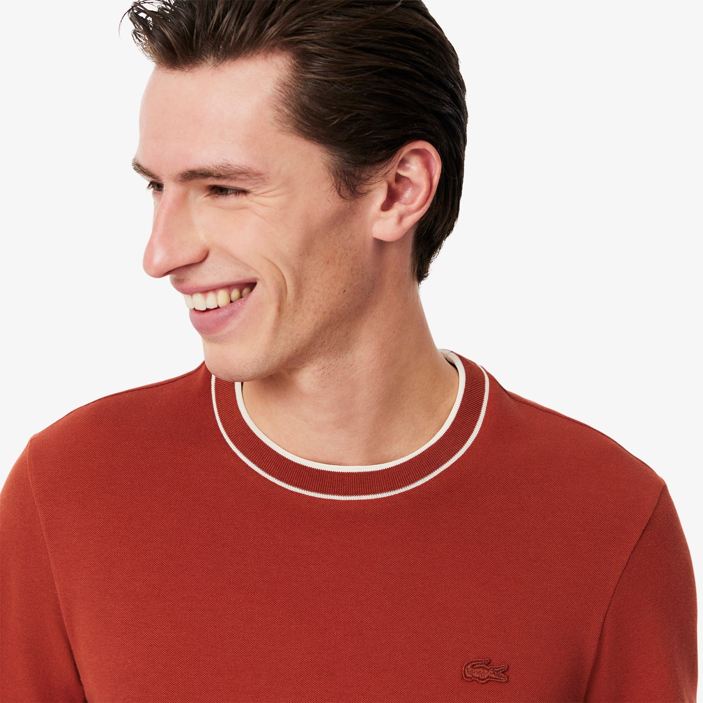 Stretch Pique Stripe Collar T-shirt-TH8174
