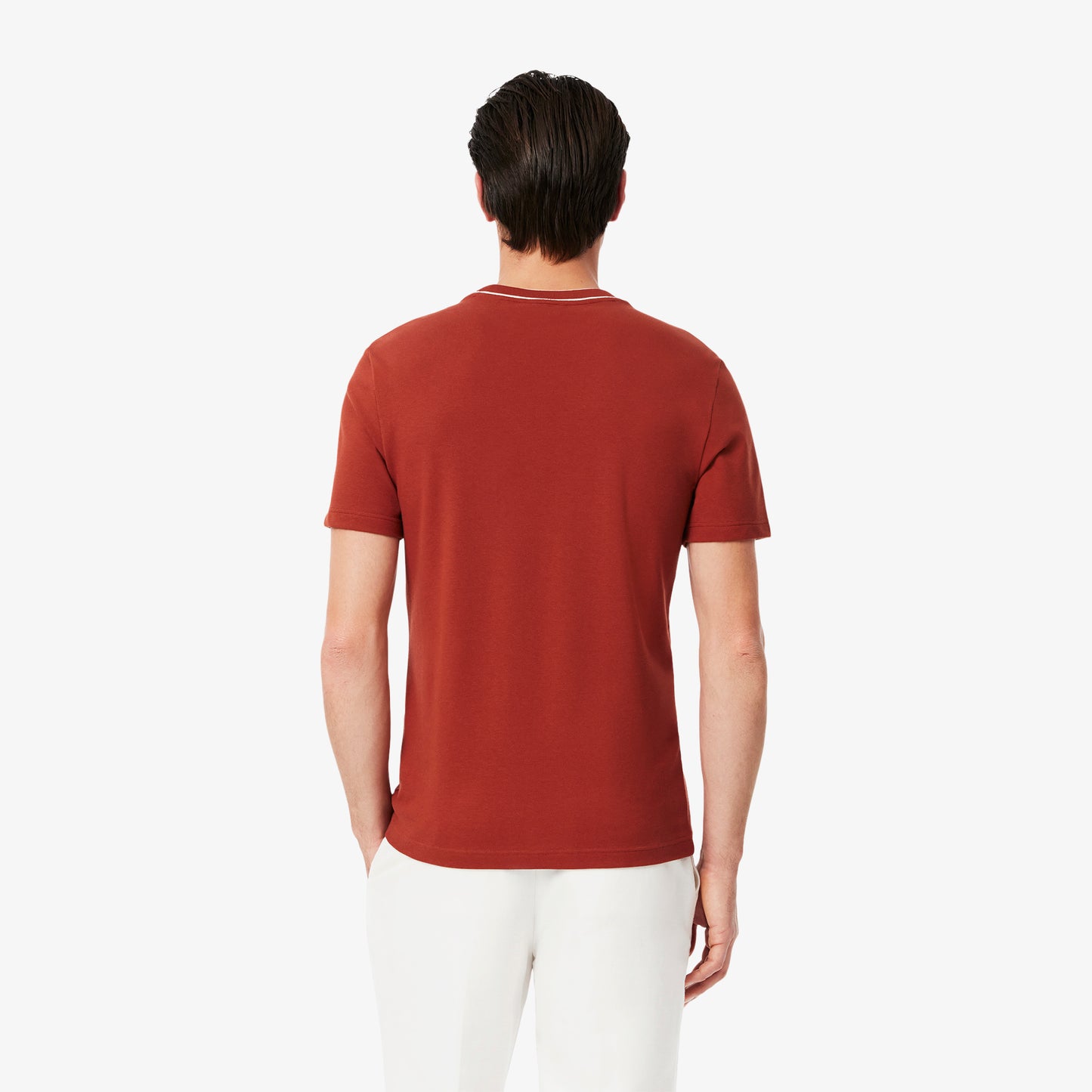 Stretch Pique Stripe Collar T-shirt-TH8174