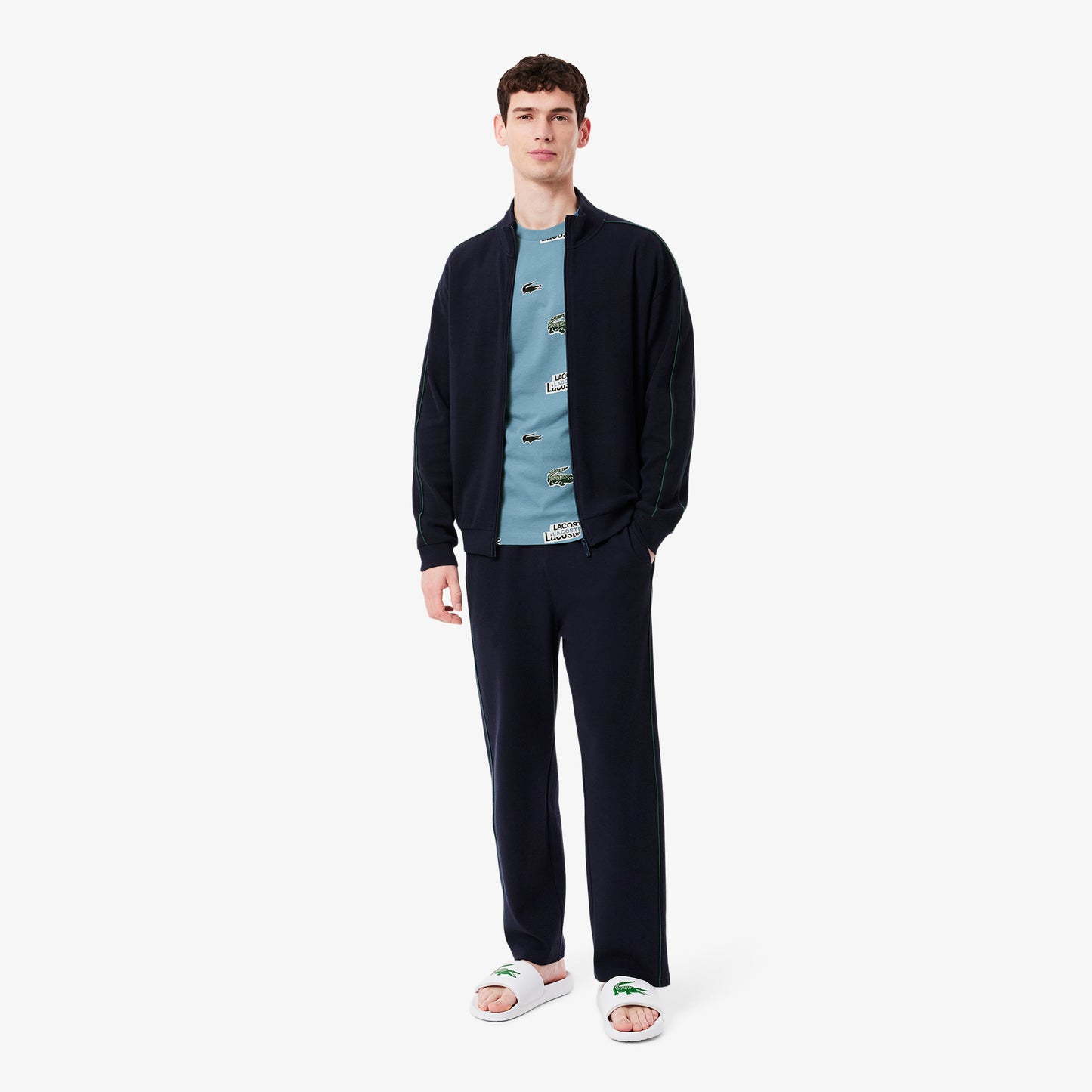 Lacoste Print Cotton Loungewear T-Shirt-TH9477