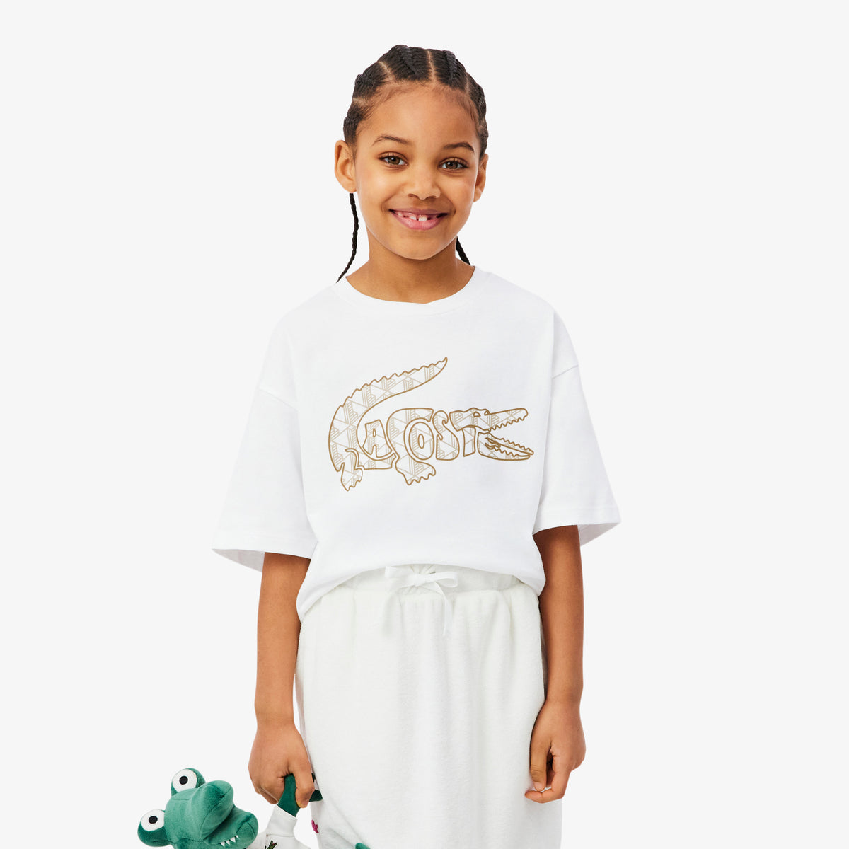 Monogram Print Cotton T-shirt-TJ0991