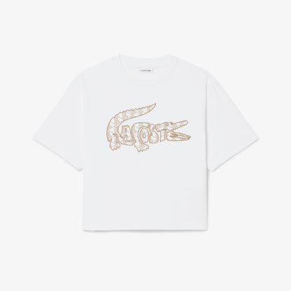 Monogram Print Cotton T-shirt-TJ0991