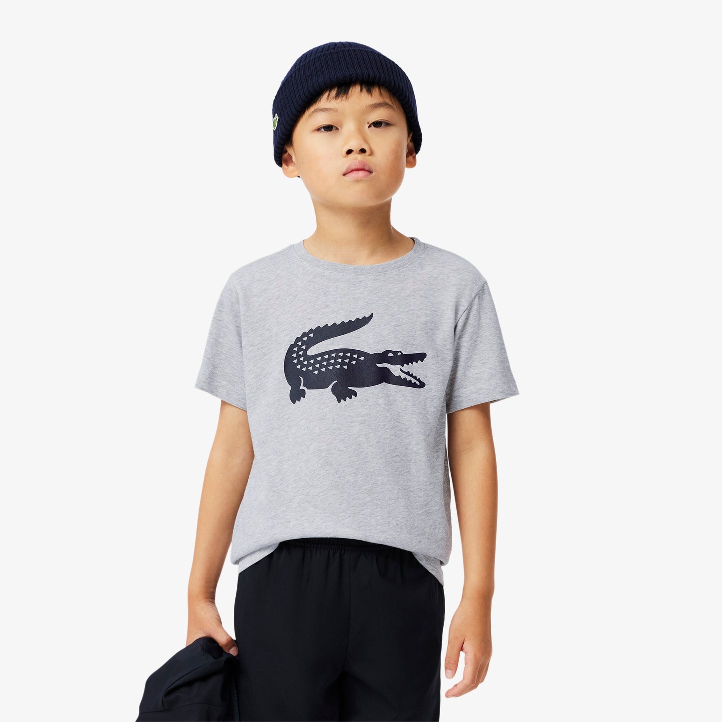 Kids' Lacoste SPORT Tennis Technical Jersey Oversized Croc T-shirt