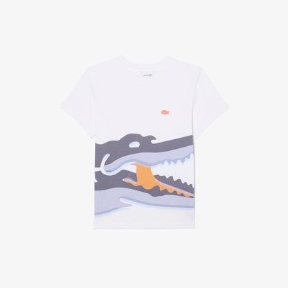 Croc Print Cotton T-shirt-TJ6920
