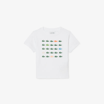 Crocodile Print Cotton T-shirt-TJ6943