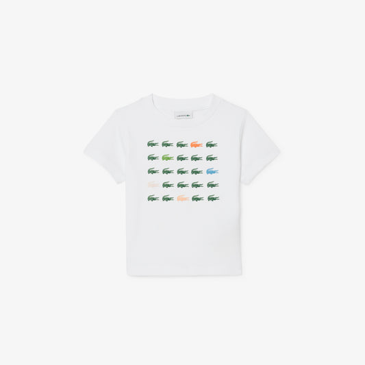 Crocodile Print Cotton T-shirt-TJ6943