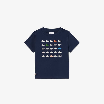 Crocodile Print Cotton T-shirt-TJ6943