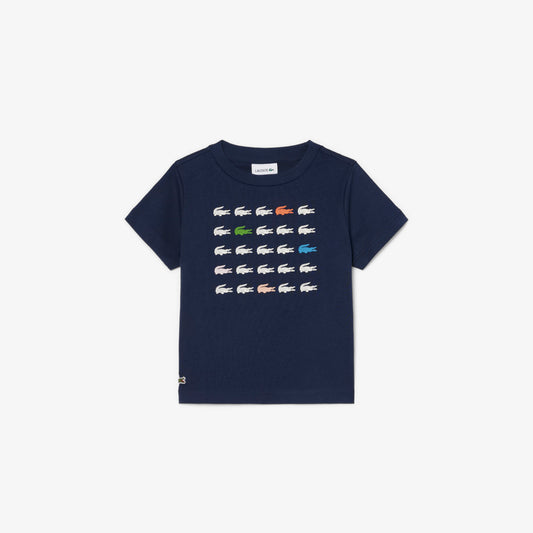 Crocodile Print Cotton T-shirt-TJ6943