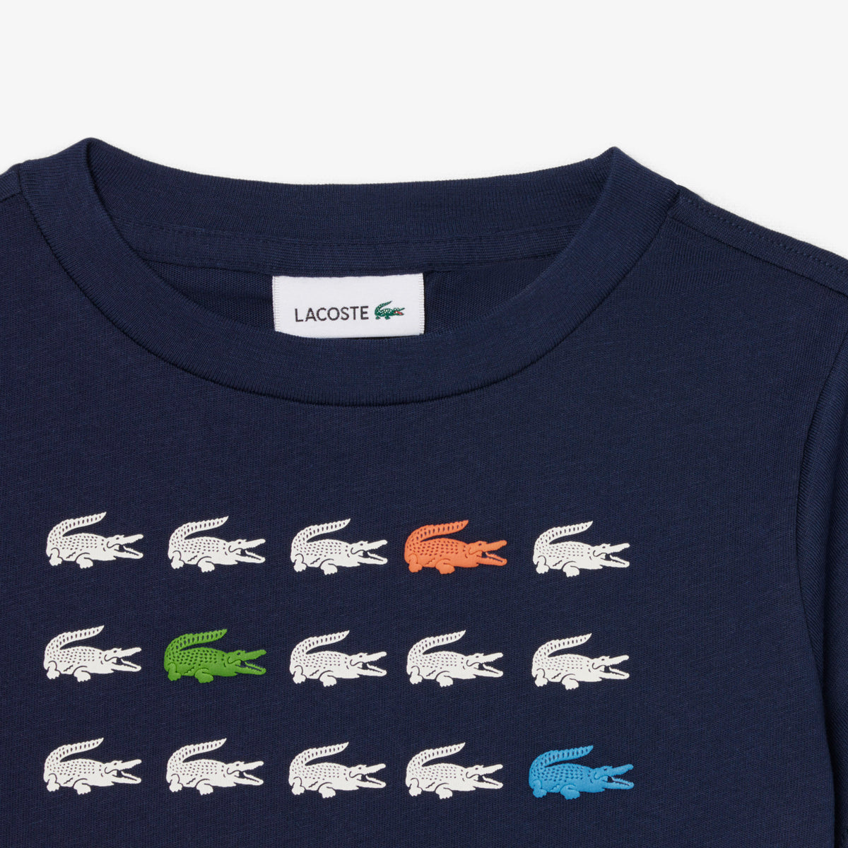 Crocodile Print Cotton T-shirt-TJ6943