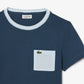 Contrast Print Cotton T-shirt-TJ7295