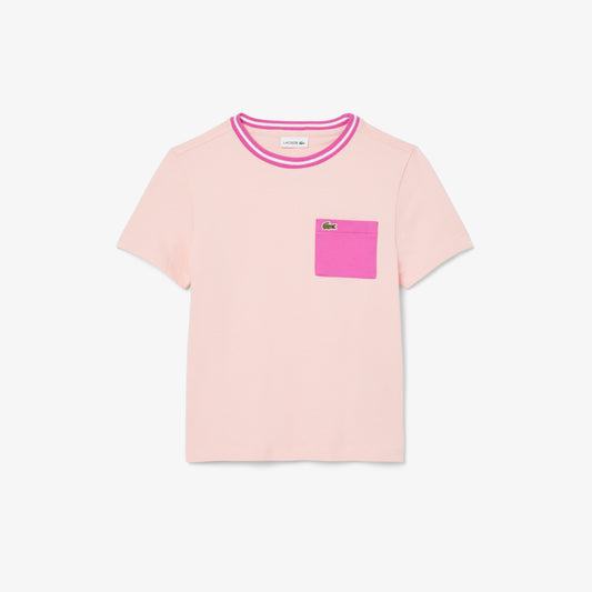 Contrast Print Cotton T-shirt - TJ7295