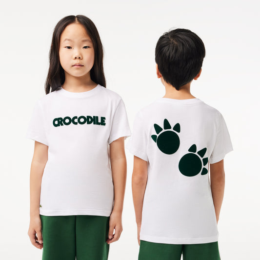 Crocodile Print Cotton T-shirt-TJ7951