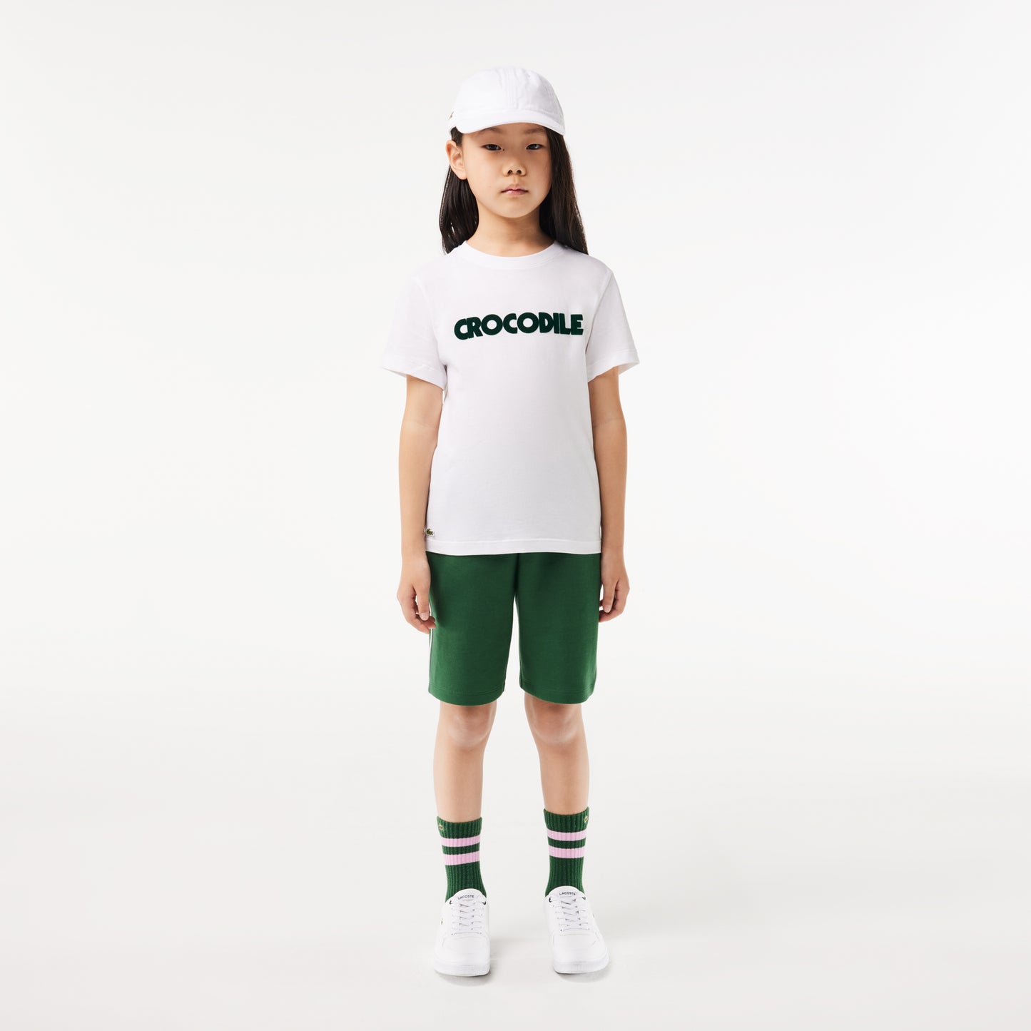 Crocodile Print Cotton T-shirt-TJ7951