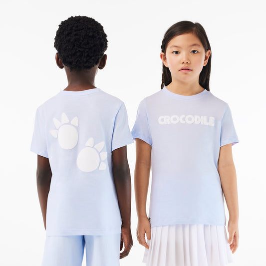 Crocodile Print Cotton T-shirt-TJ7951