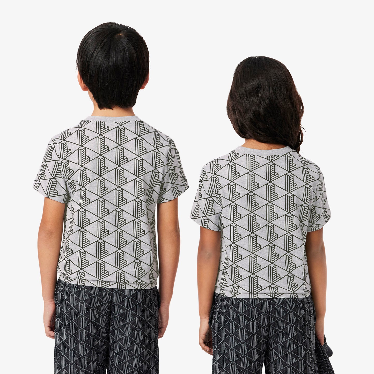 Monogram Print Cotton T-shirt-TJ8411