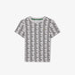 Monogram Print Cotton T-shirt-TJ8411