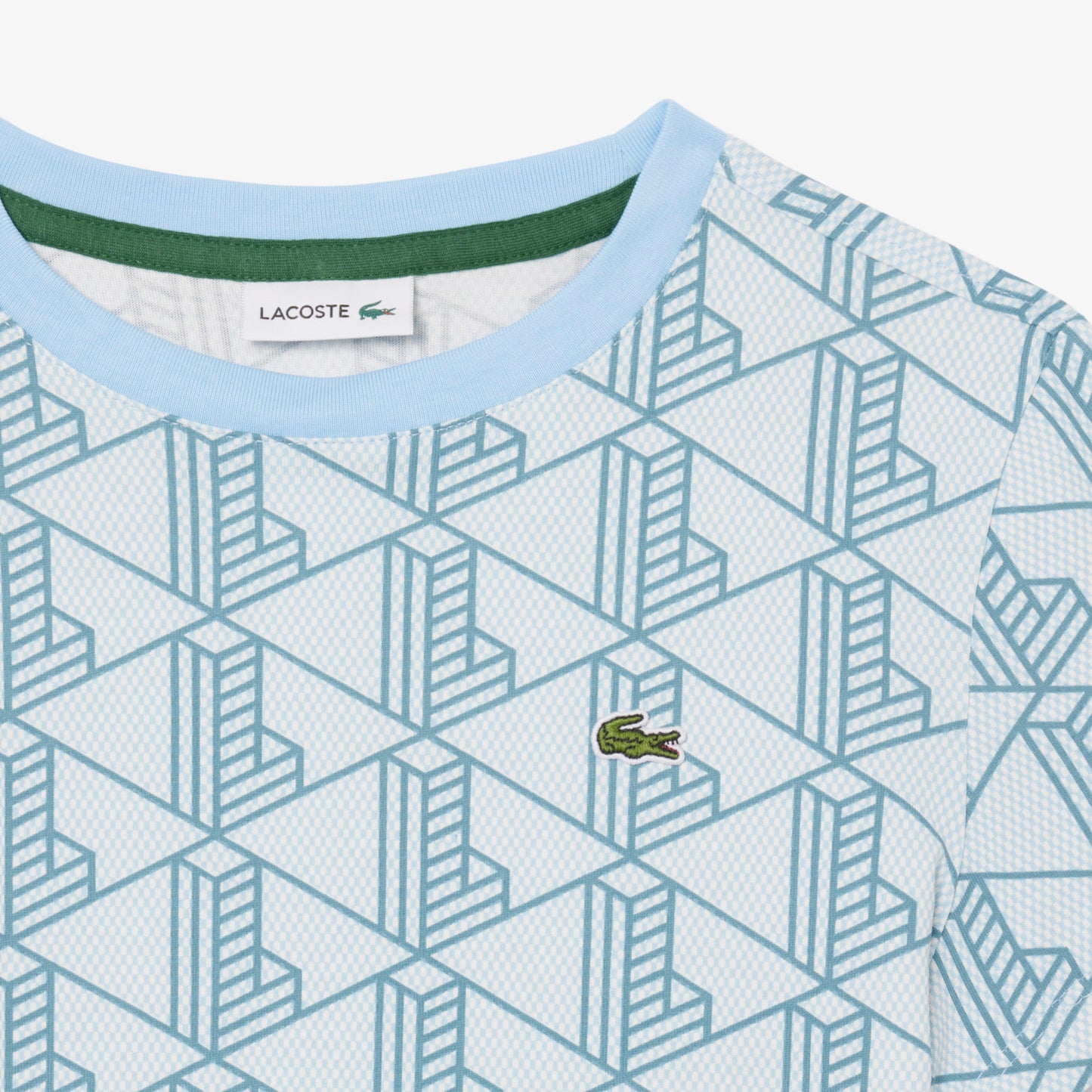 Monogram Print Cotton T-shirt-TJ8411
