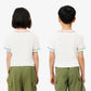 Contrast Trim Cotton T-shirt-TJ8431