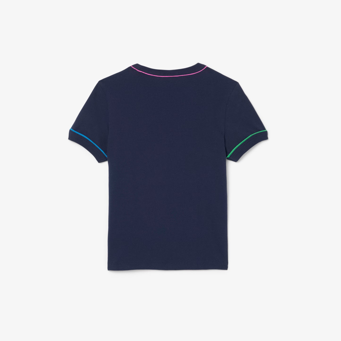 Contrast Trim Cotton T-shirt-TJ8431