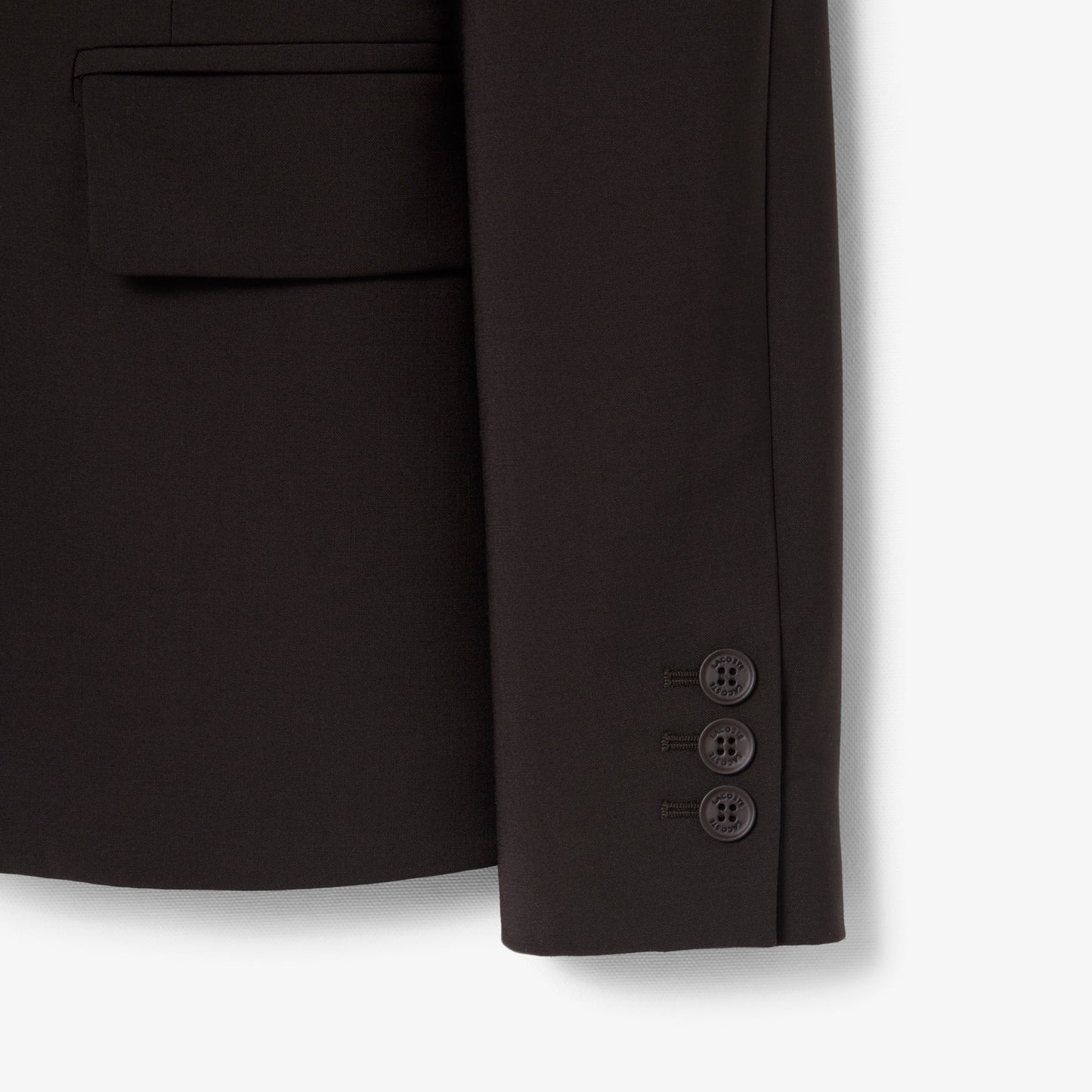 Embroidered Logo Slim Fit Wool Blazer-VF4244