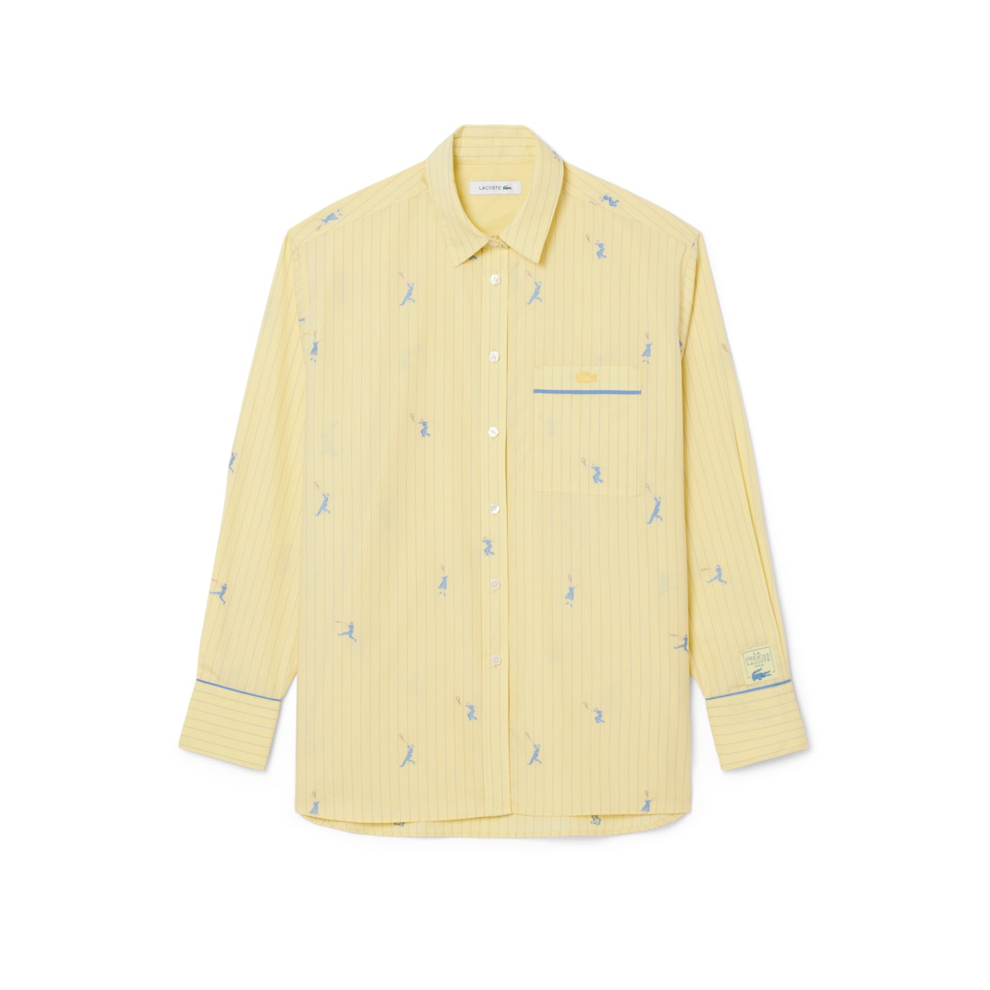 Oversized Shirt with Jacquard Motifs-CF0586