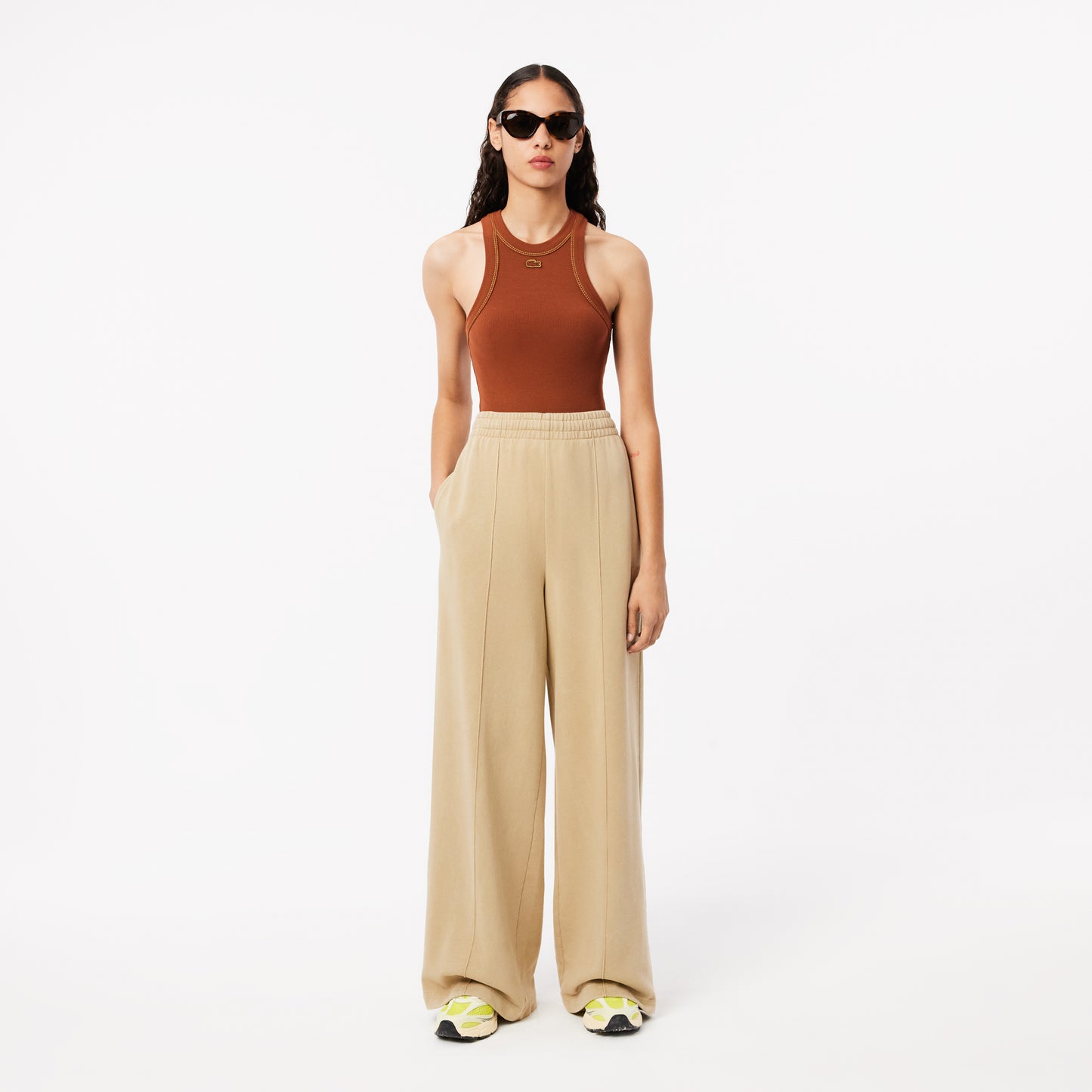 Wide Leg Badge Track Pants - XF2657