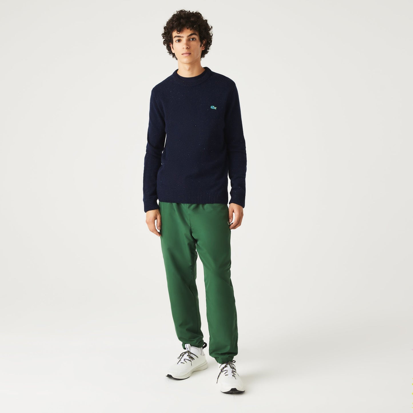 Men's Regular Fit Speckled Print Wool Jersey Sweater - Ah2341