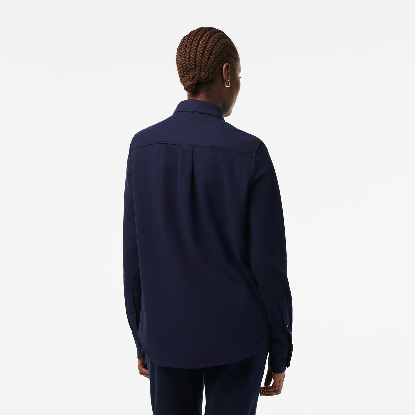 Women's Lacoste French Collar Cotton Pique Shirt - CF1541