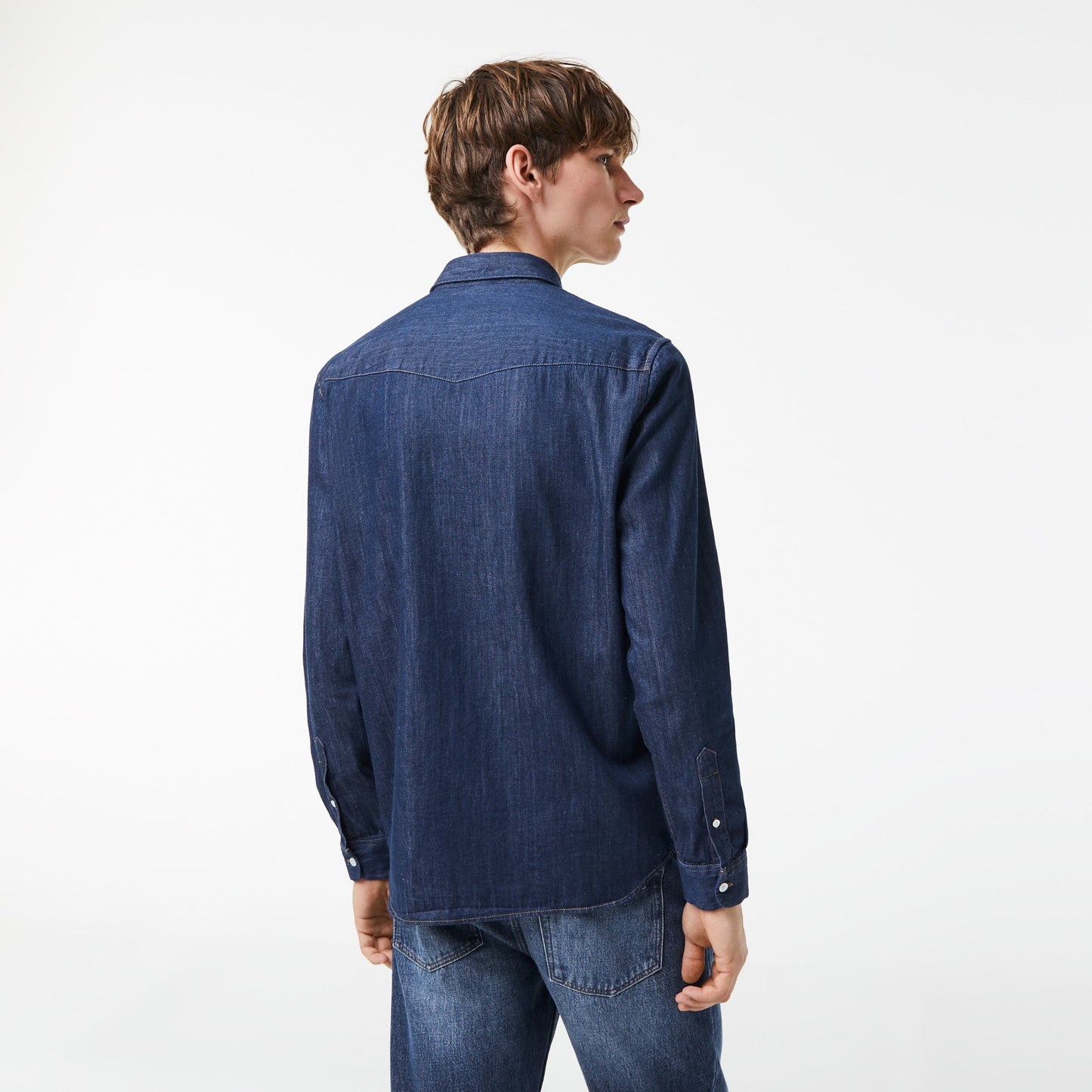 Men's Lacoste Regular Fit Organic Cotton Denim Shirt - Ch0197