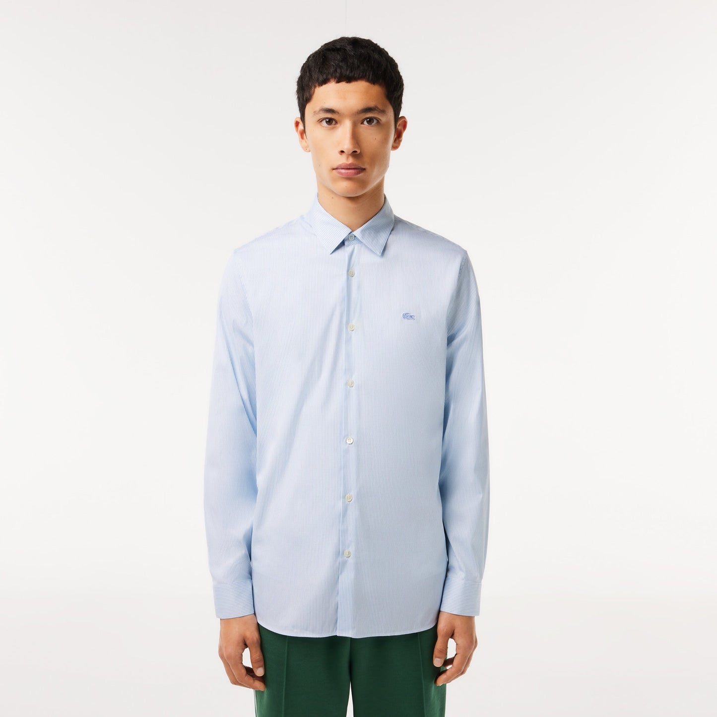 Men's Lacoste Slim Fit Check Stretch Poplin Shirt