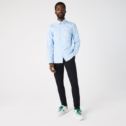 Men's Lacoste Slim Fit French Collar Cotton Poplin Shirt - CH5253