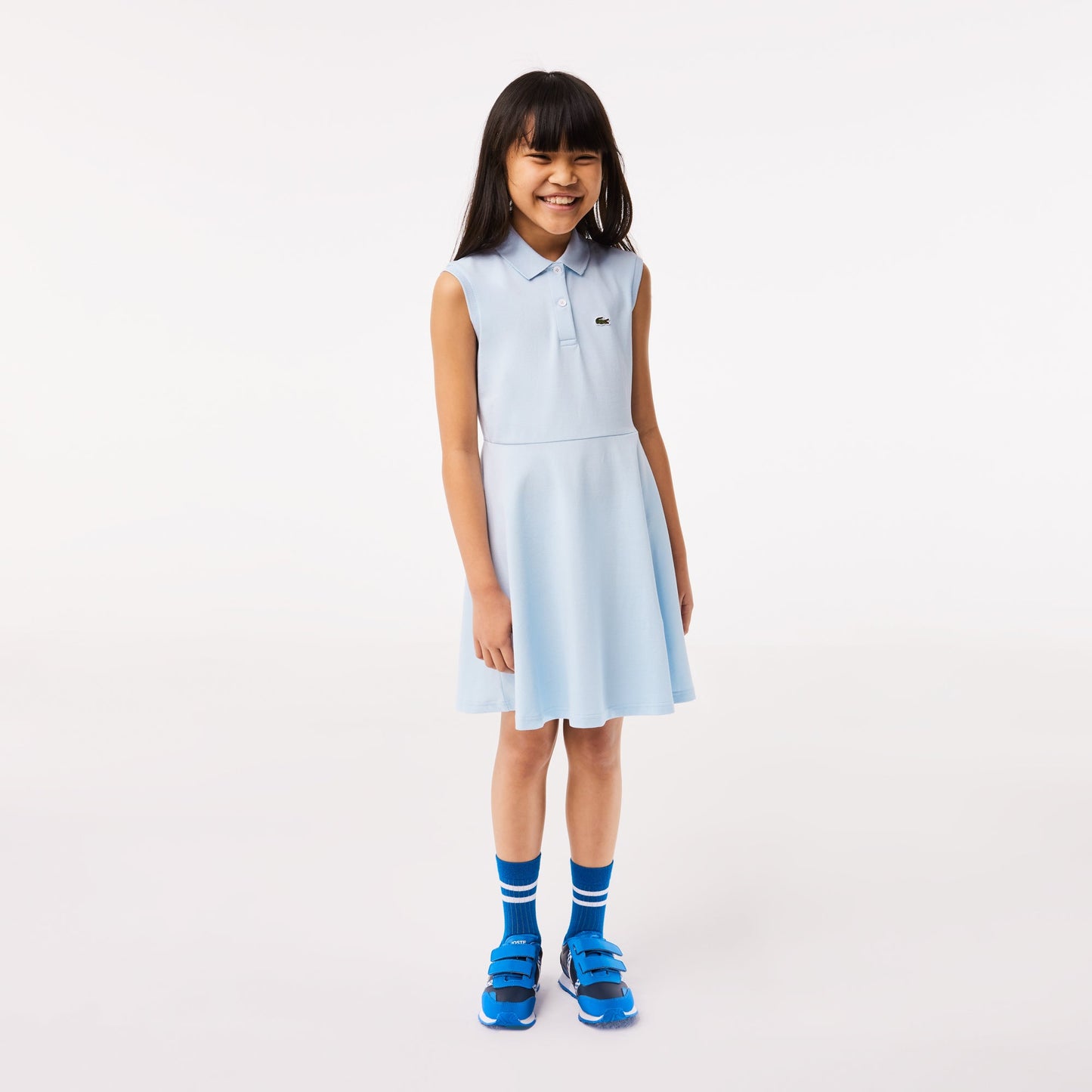 Sleeveless Stretch Pique Polo Dress-EJ5297