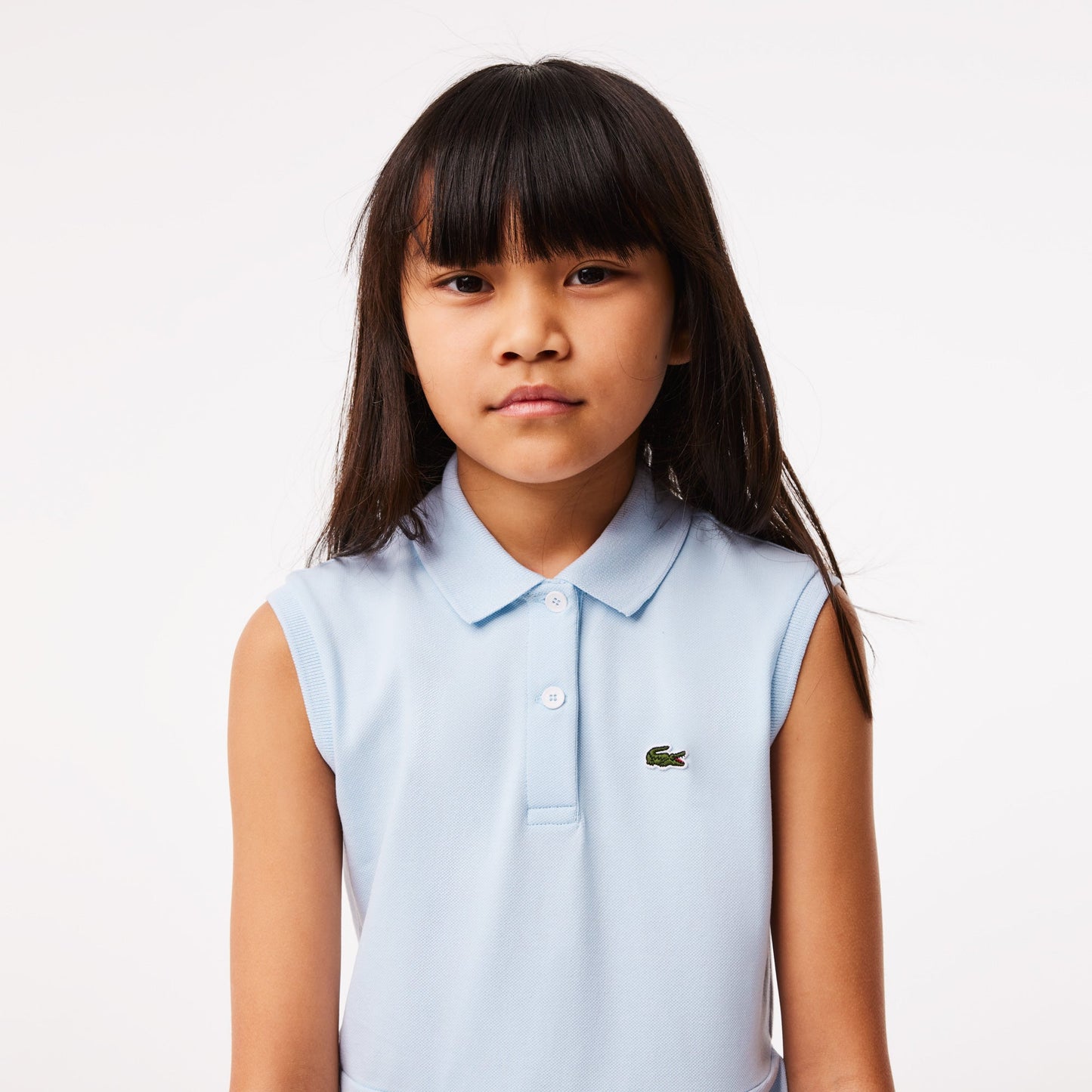 Sleeveless Stretch Pique Polo Dress-EJ5297