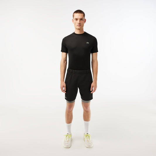 Men’s Two-Tone Lacoste Sport Shorts with Built-in Undershorts