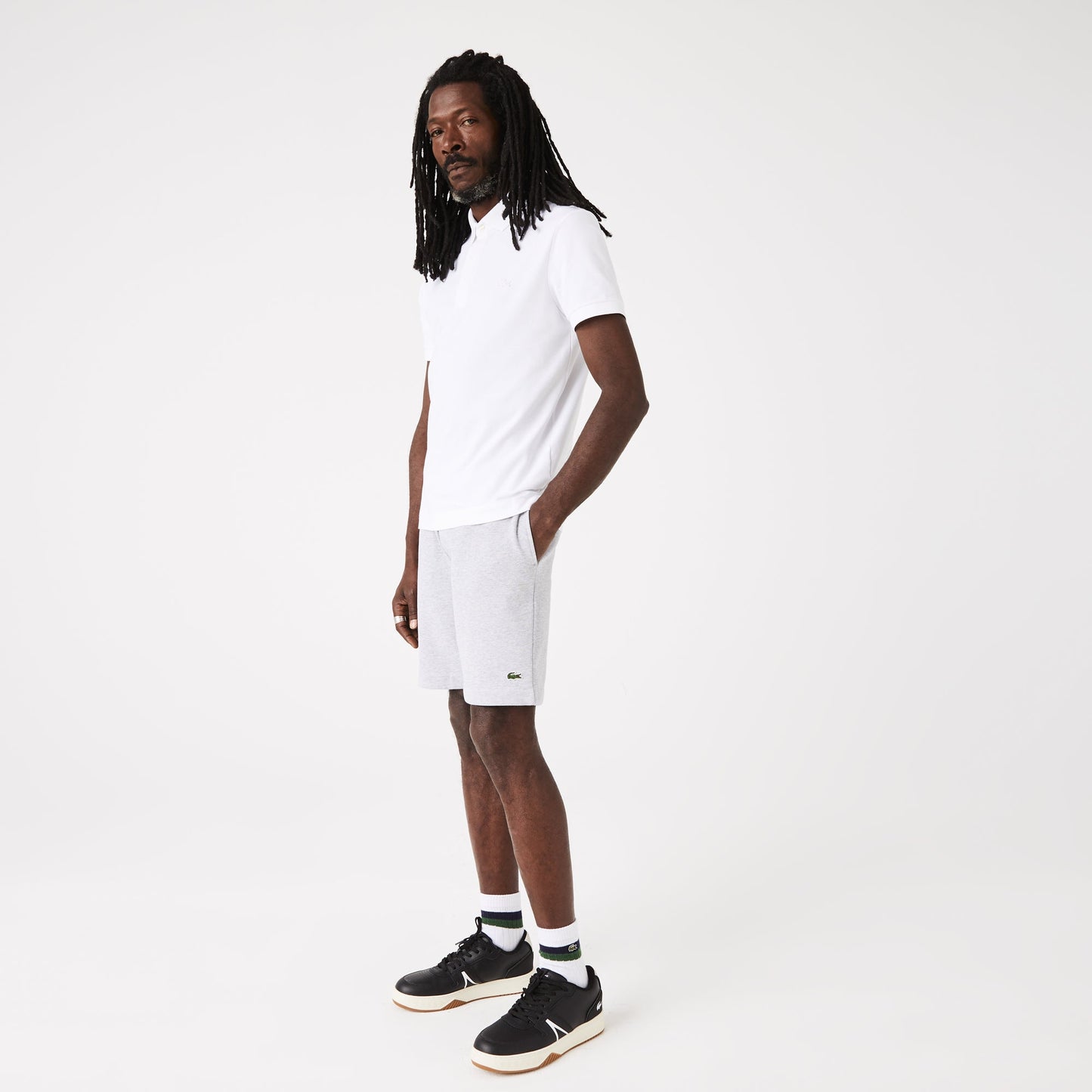 Men's Lacoste Organic Brushed Cotton Fleece Jogger Shorts - GH9627