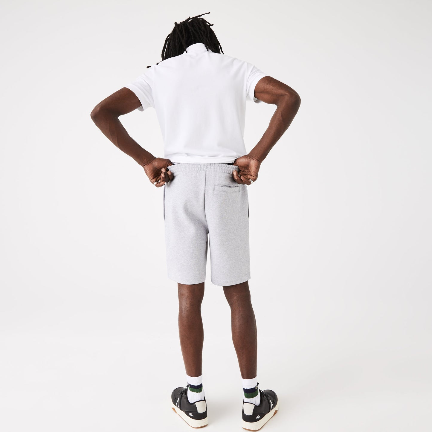 Men's Lacoste Organic Brushed Cotton Fleece Jogger Shorts - GH9627