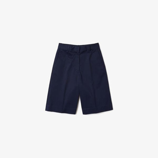 Shop The Latest Collection Of Lacoste Womens New Classic Pleated Stretch Cotton Bermuda Shorts  - Ff0823 In Lebanon