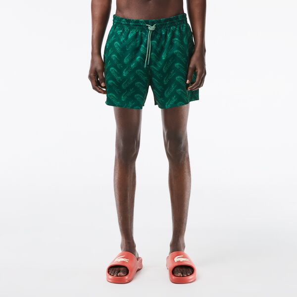 Men’s Lacoste Recycled Polyester Print Swim Trunks - MH5635