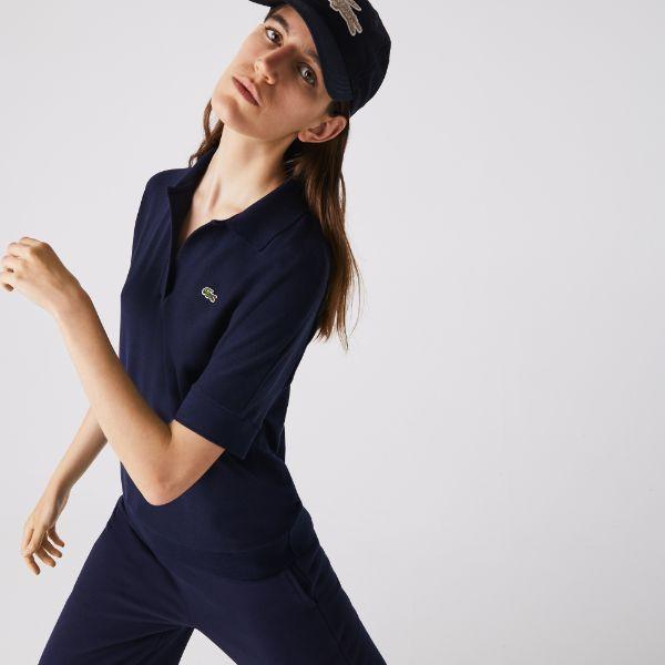Women's Lacoste Flowy Piqué Polo Shirt - PF0504