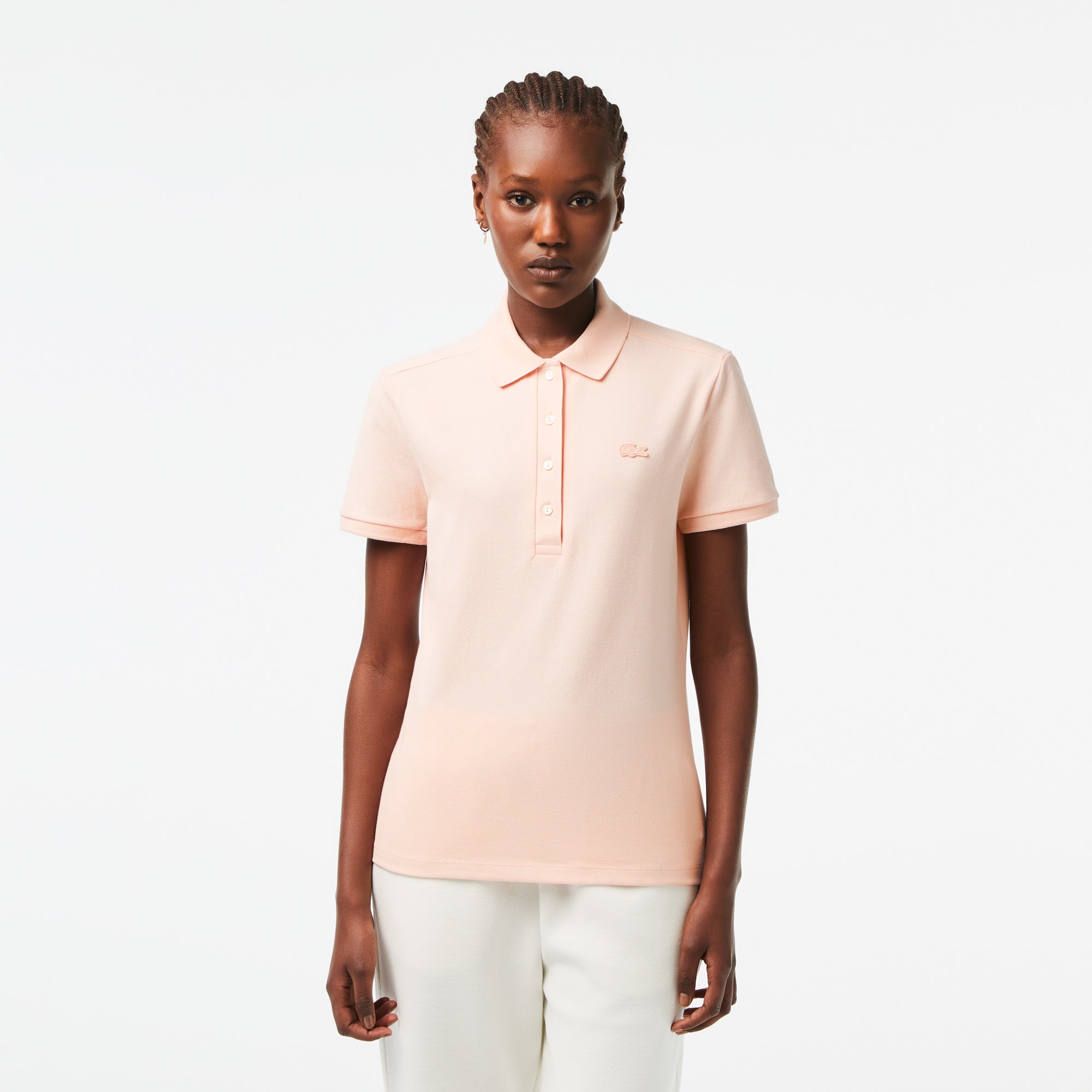 Women's lacoste slim fit stretch mini store piqué polo shirt