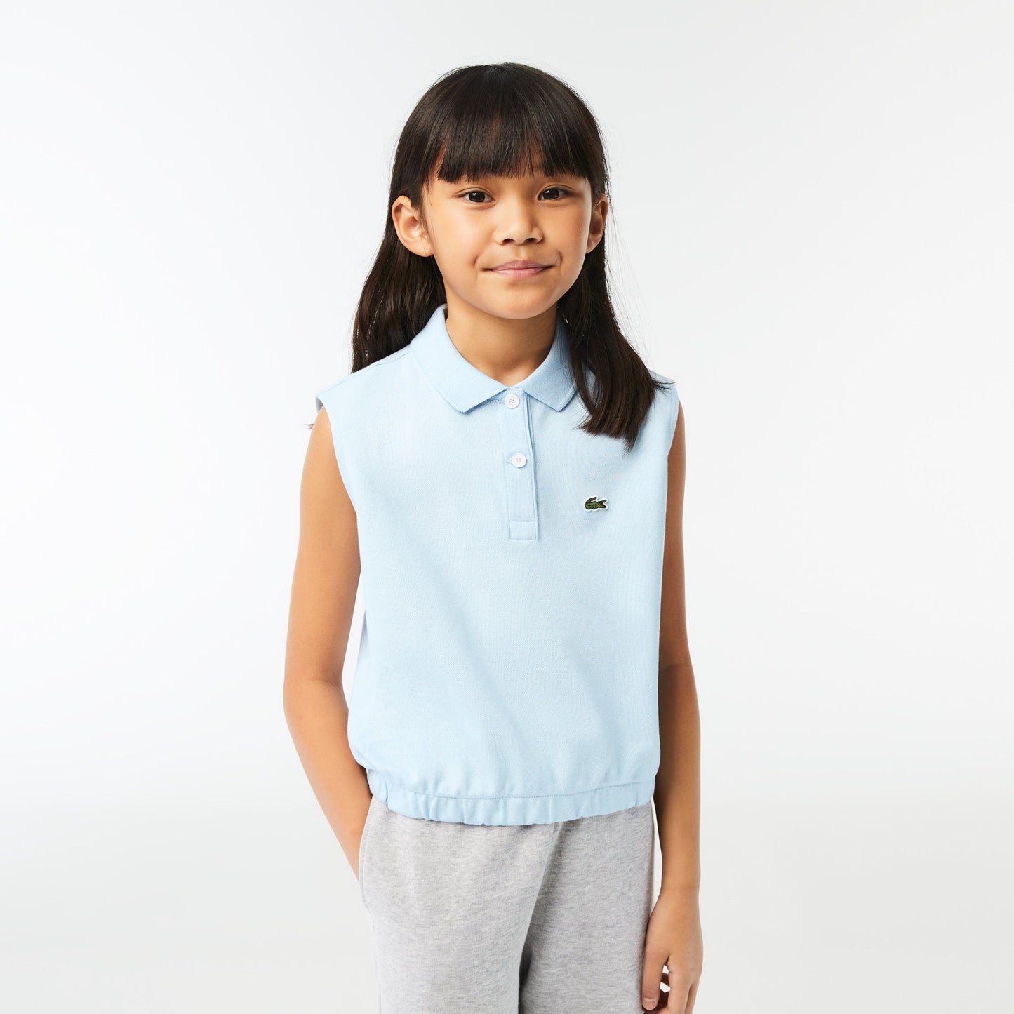 Sleeveless Stretch Mini Piqué Polo Shirt